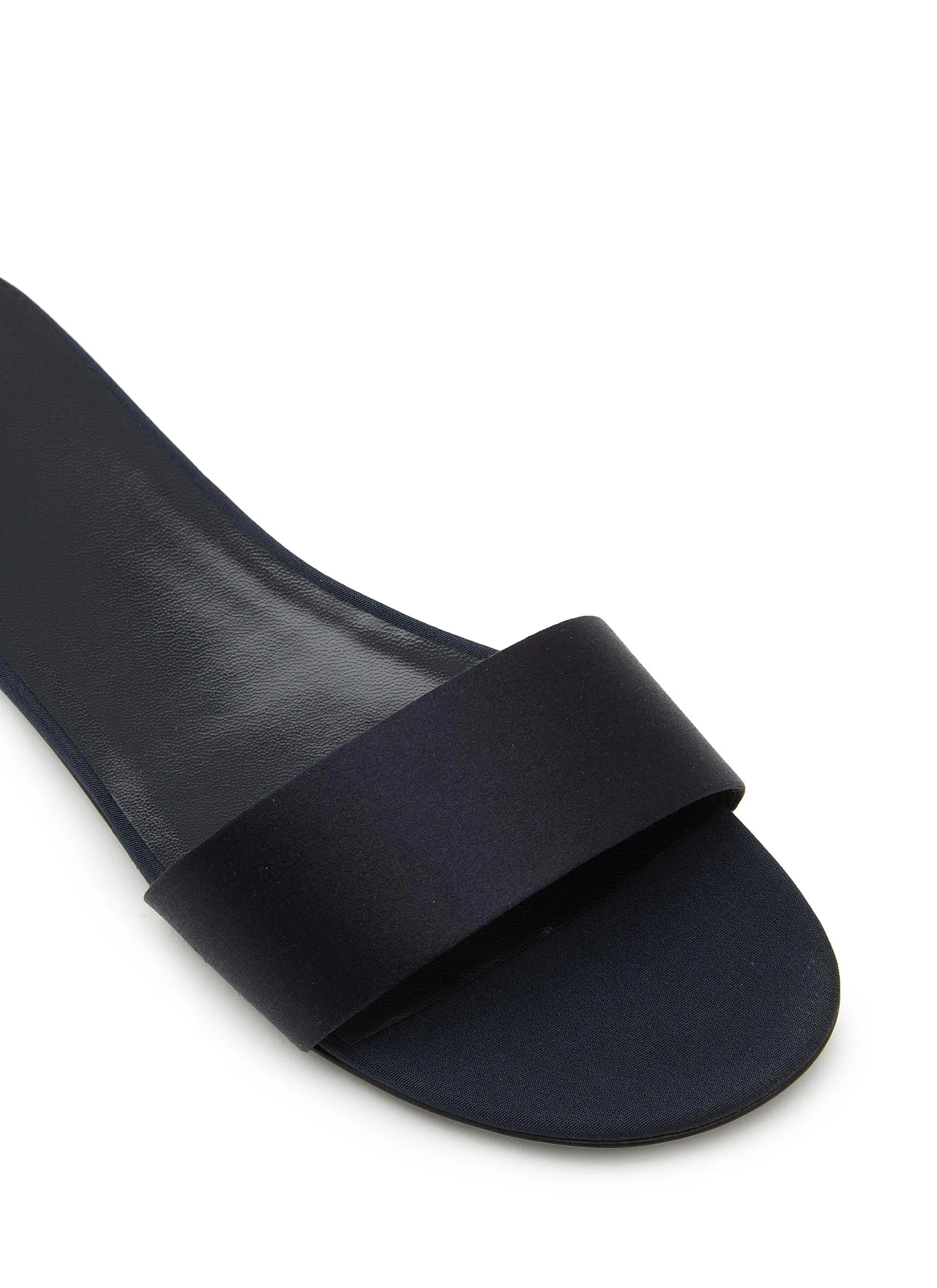 -----------THE ROW  ---- ------------ ----Satin Flat Slides --