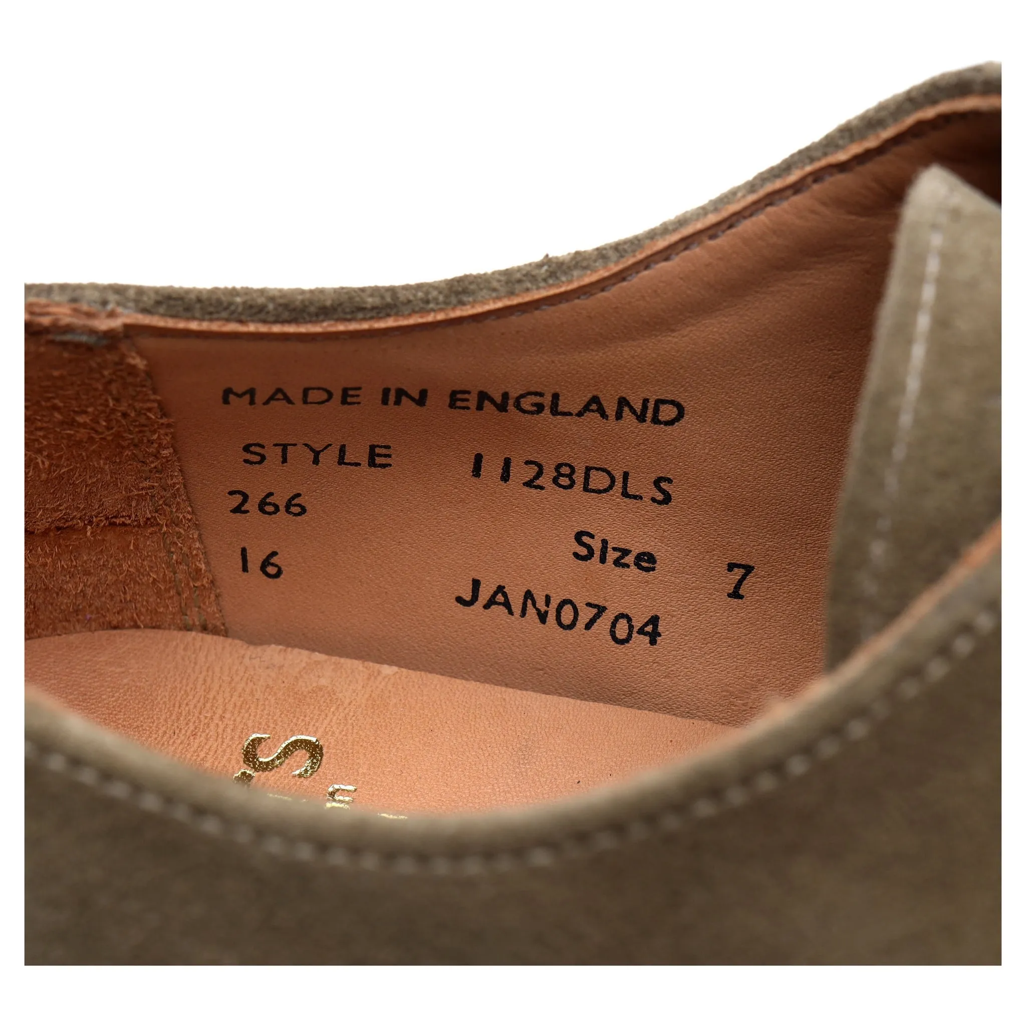 '1128' Sand Suede Derby UK 7 F