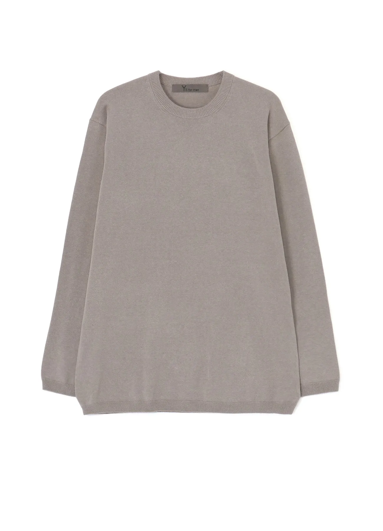 12G PLAIN STITCH ROUND-NECK LONG-SLEEVED KNIT