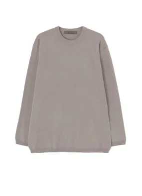 12G PLAIN STITCH ROUND-NECK LONG-SLEEVED KNIT