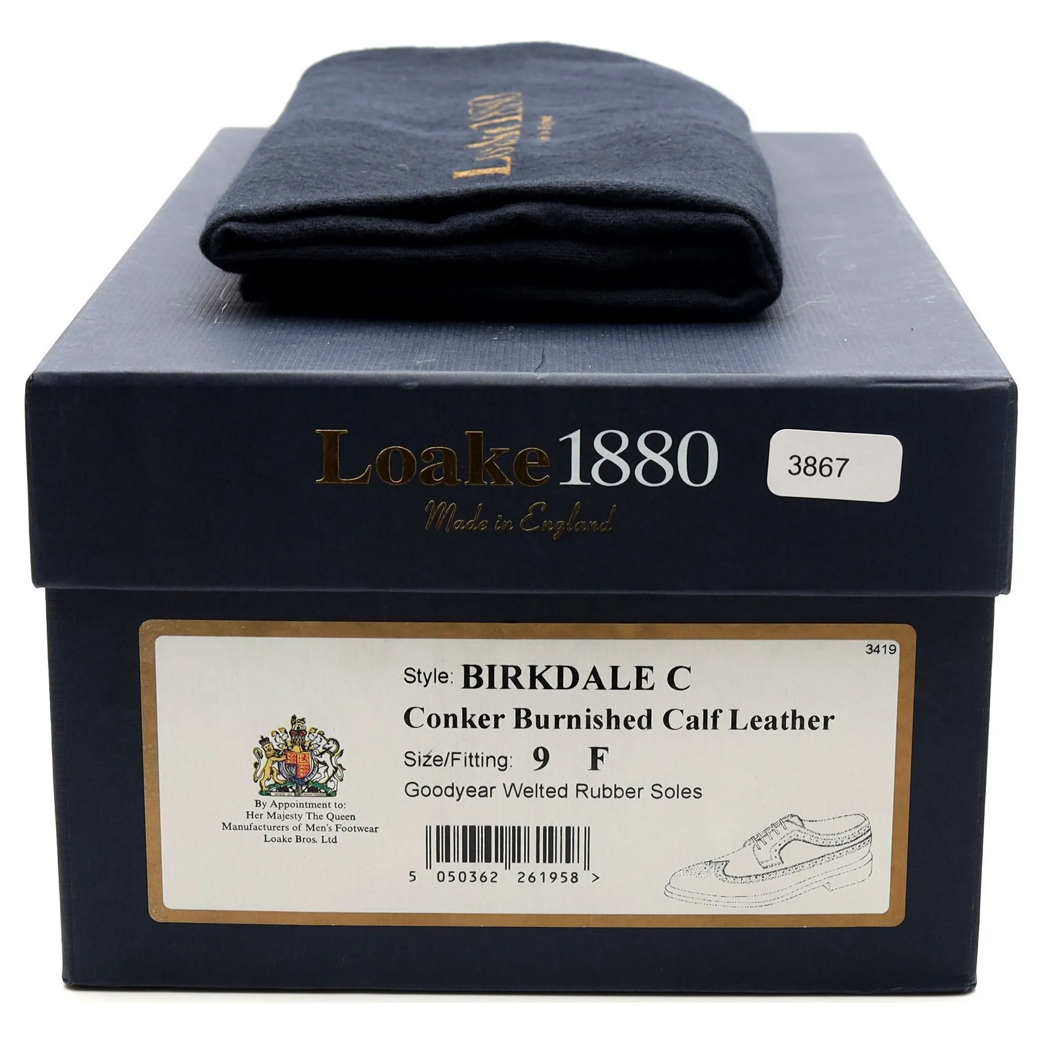 1880 Legacy 'Birkdale' Brown Leather Derby Brogues UK 9 F