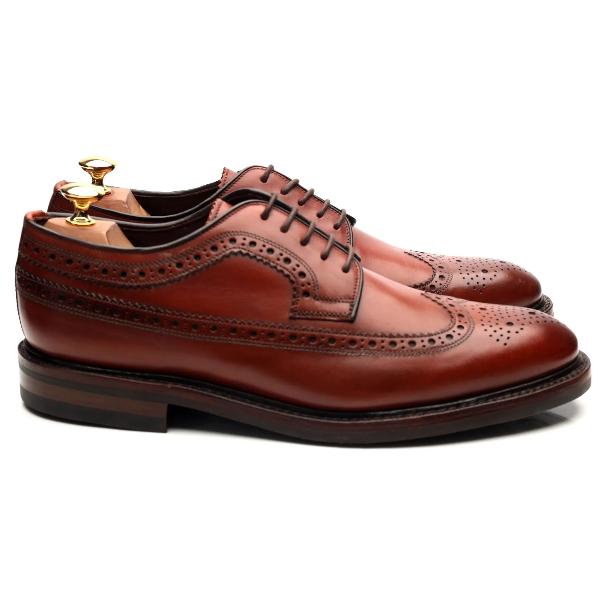 1880 Legacy 'Birkdale' Brown Leather Derby Brogues UK 9 F