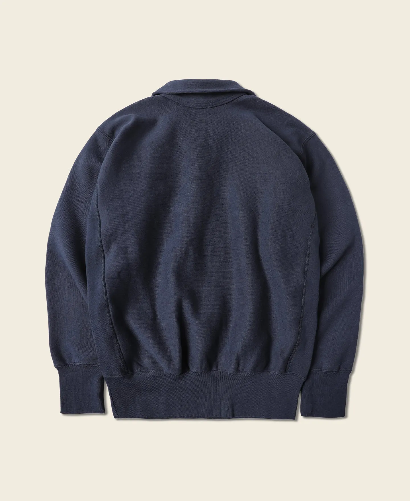 1950s USAFA Reverse Weave Half-Zip Sweatshirt - Navy