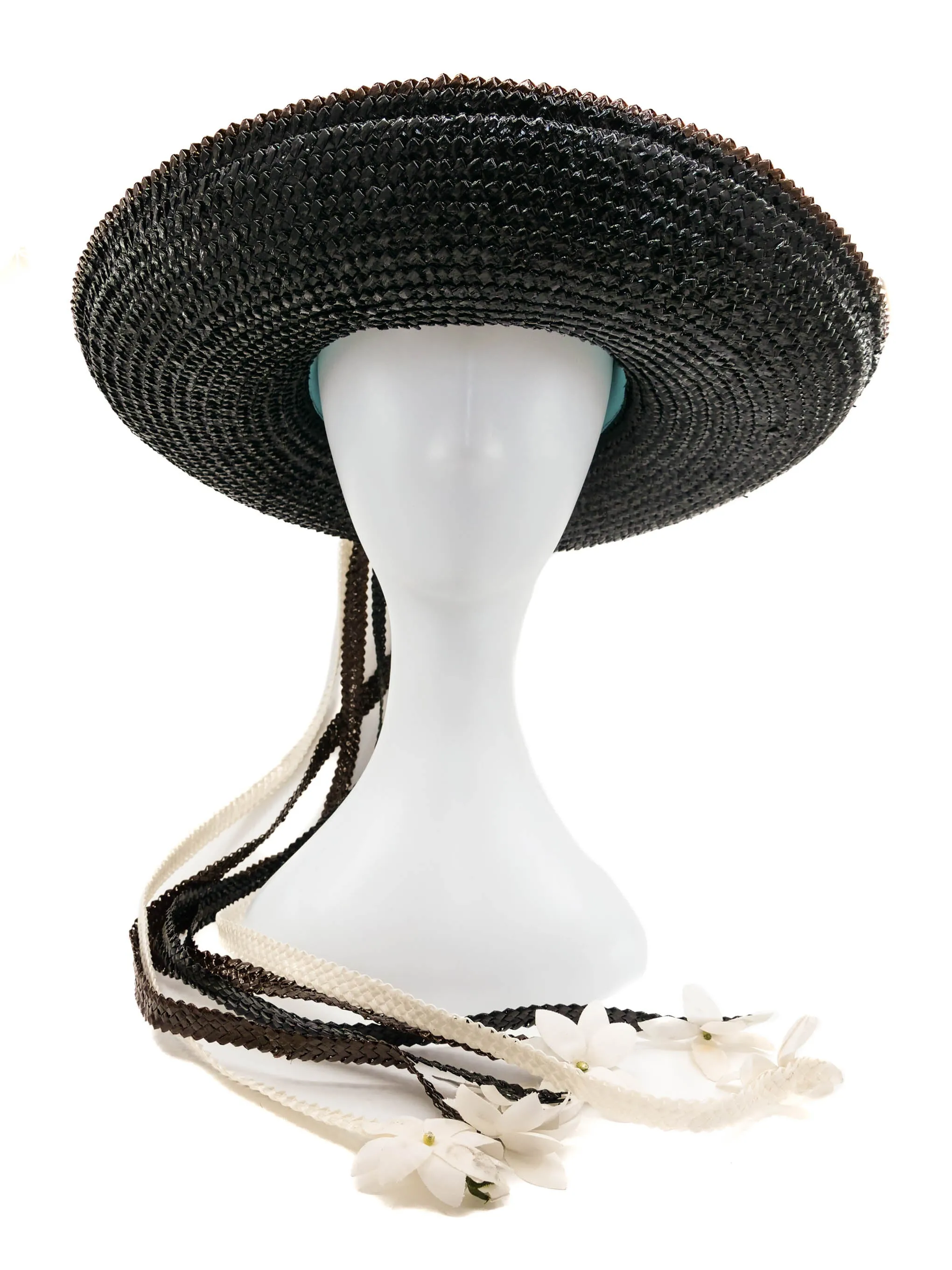 1960s Yves Saint Laurent Raffia Tassel Hat