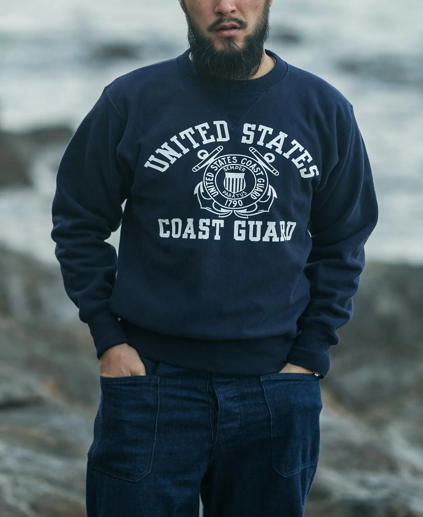 21 oz USCG Reverse Weave Sweatshirt