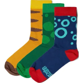 3 pack tiger frog octopus kids socks