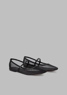 3.1 Phillip Lim ID Mesh Mary Jane Flat - Black