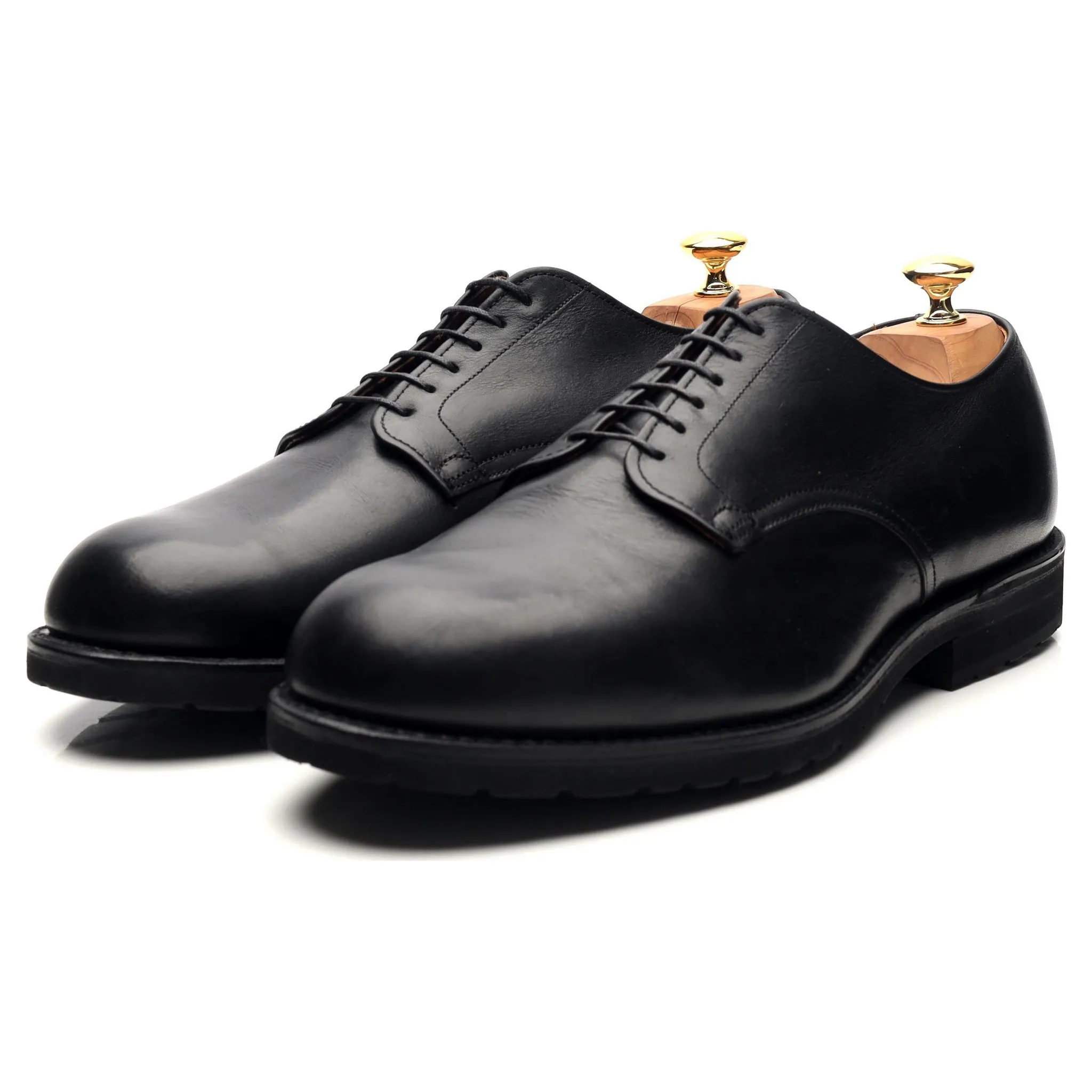 '343' Black Leather Derby UK 9.5 US 10 EEE