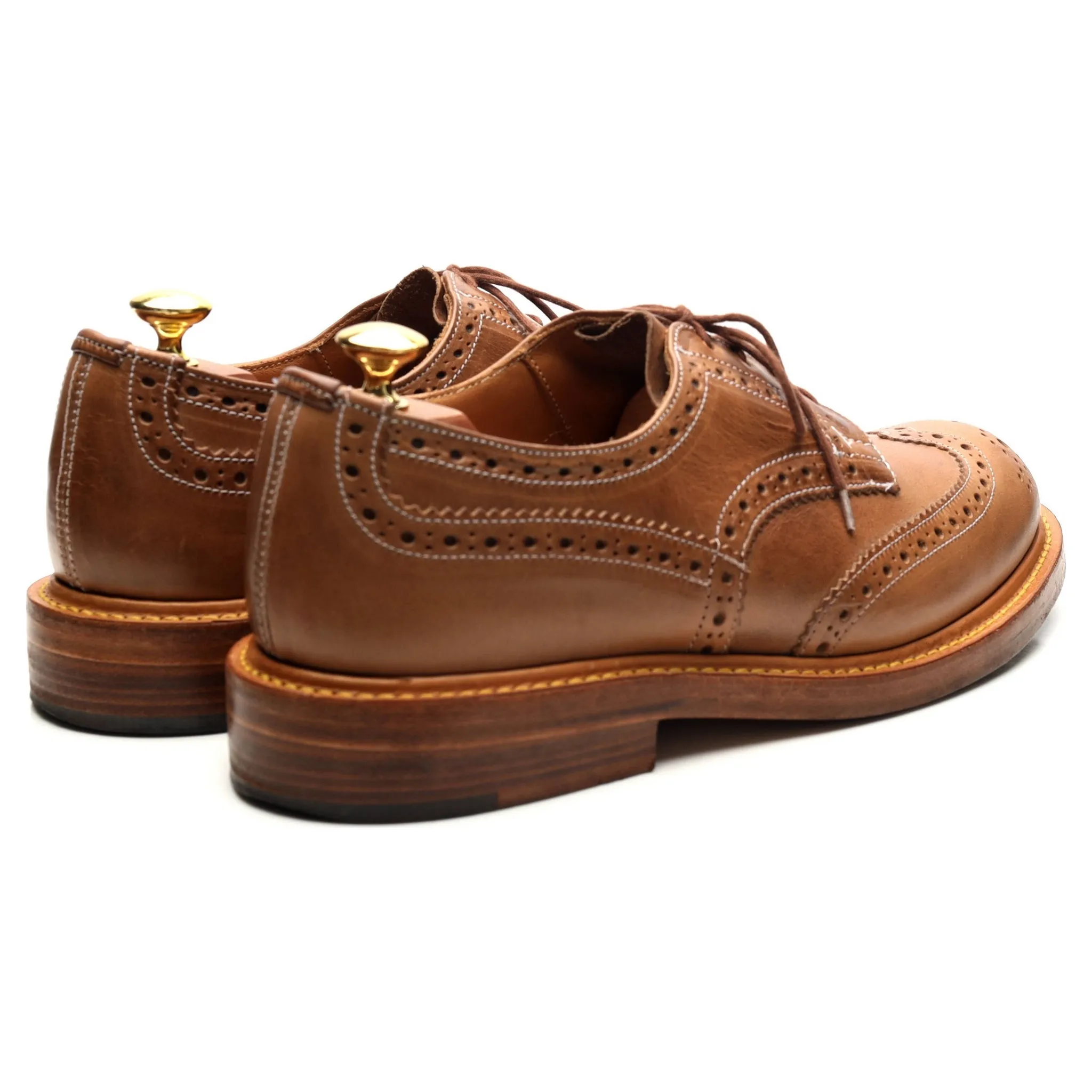 '8241' Brown Leather Derby Brogues UK 8.5