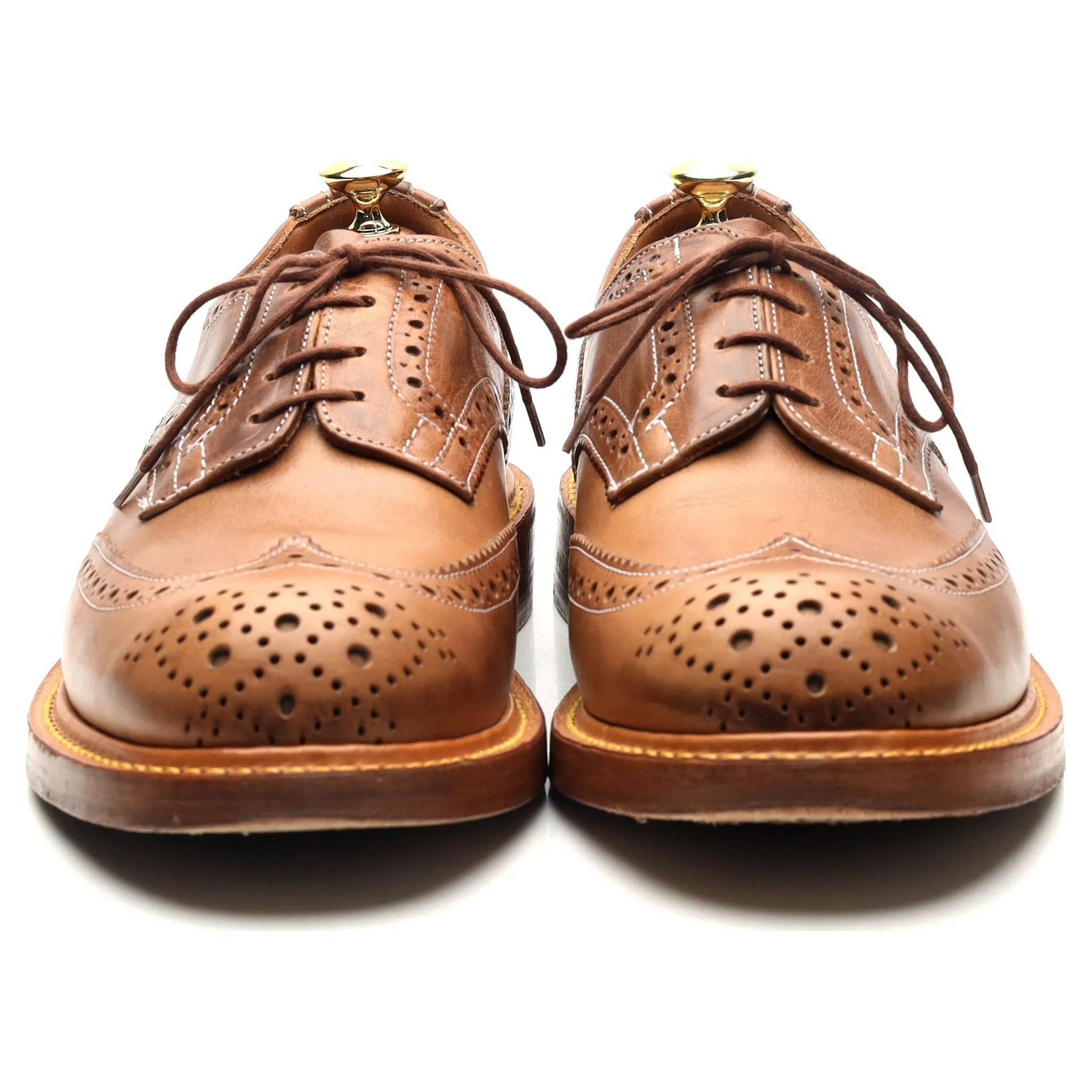 '8241' Brown Leather Derby Brogues UK 8.5