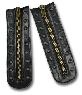 9-Hole Lace-Up Boots with Zipper Closure.