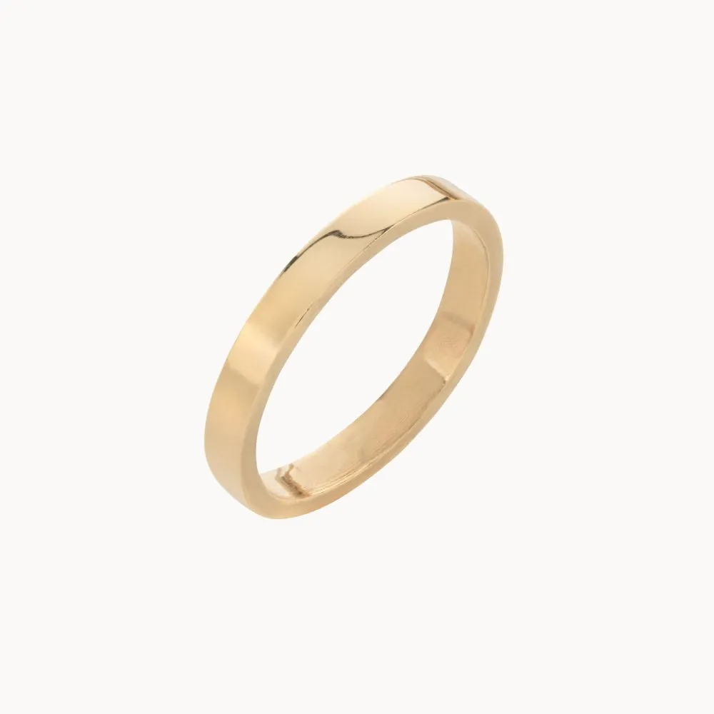 9ct Yellow Gold Light Flat Wedding ring