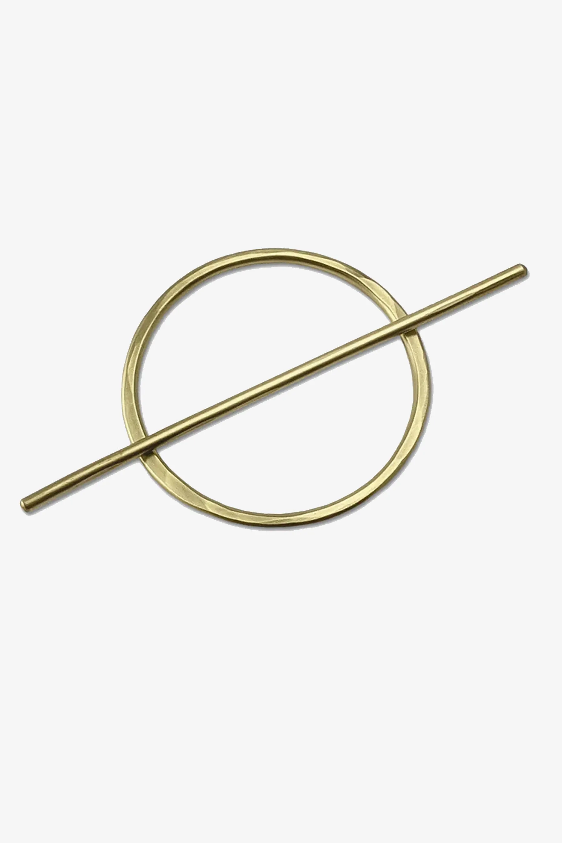 Abstract Oval Brass Hair Slide | Medium