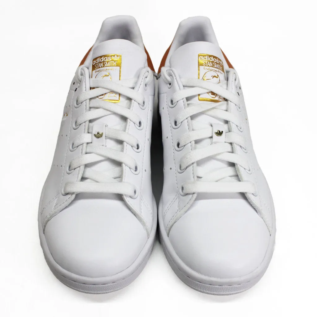 Adidas Stan Smith GW5167 Leather Womens Trainers - White Orange - UK 4