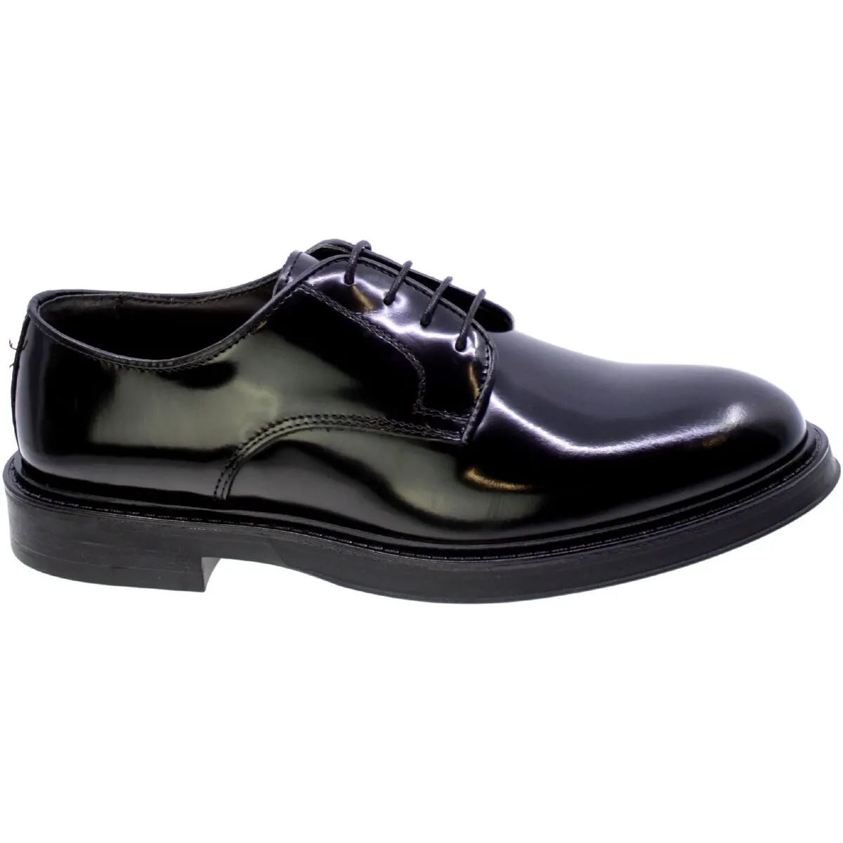 All.bassa Derby Uomo Nero 701/23 - Men's Low Derby Shoes Black 701/23