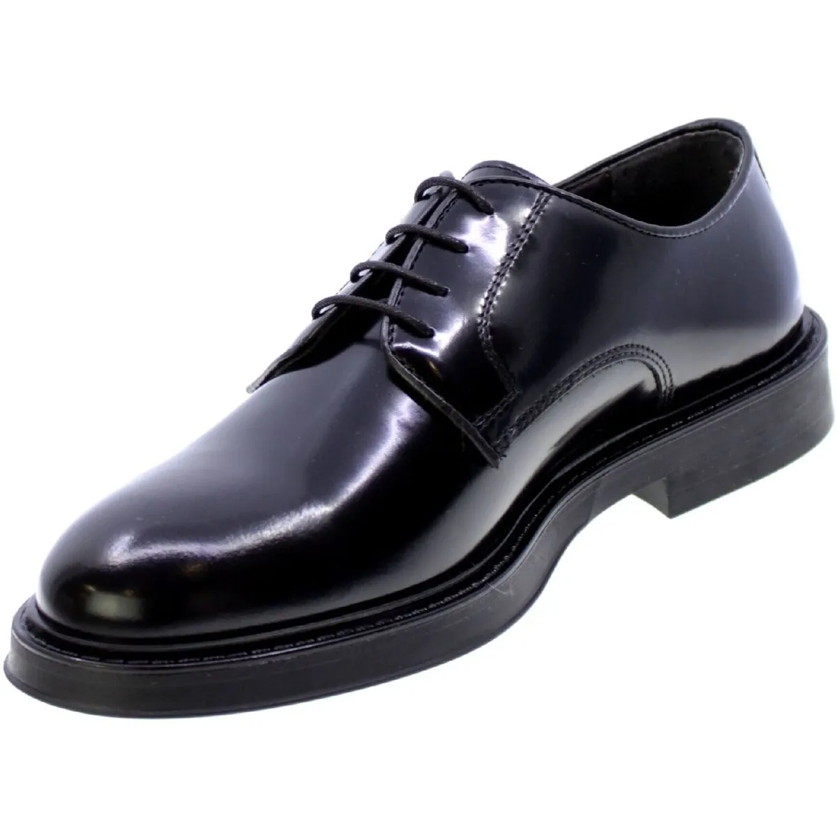 All.bassa Derby Uomo Nero 701/23 - Men's Low Derby Shoes Black 701/23