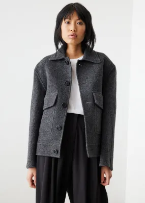 AMI PARIS Short Double Face Coat Jacket