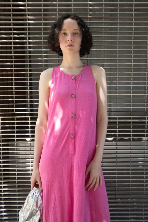 ANNACLUB JERSEY DRESS WITH BUTTONS