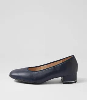 ARA Graz 38 Blue Leather Pump Heels