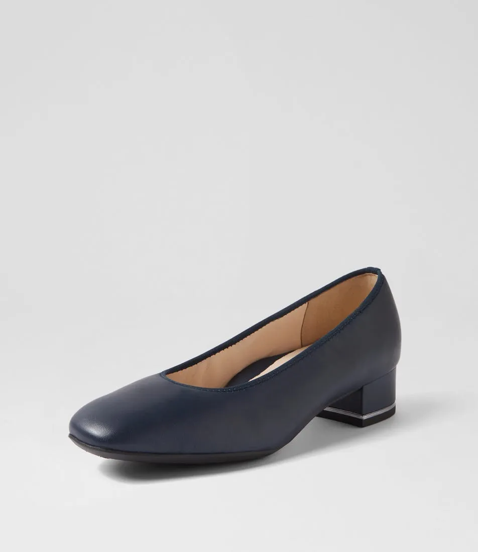 ARA Graz 38 Blue Leather Pump Heels