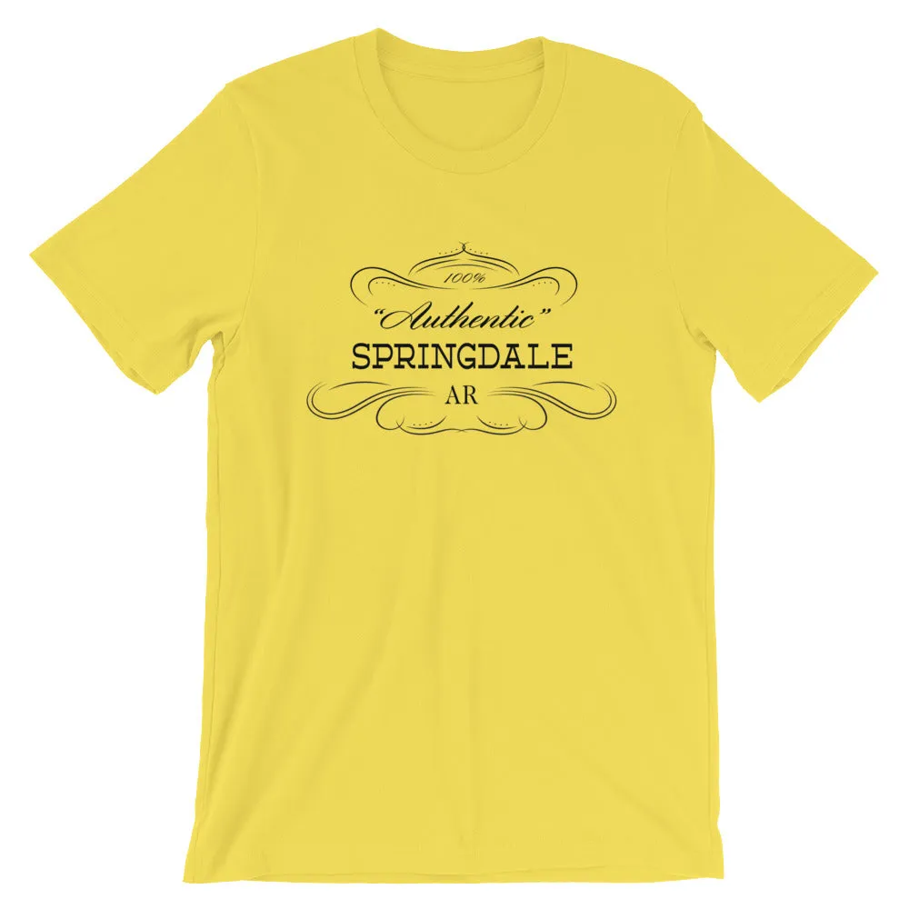 Arkansas Short-Sleeve Unisex T-Shirt City of Springdale AR - Authentic