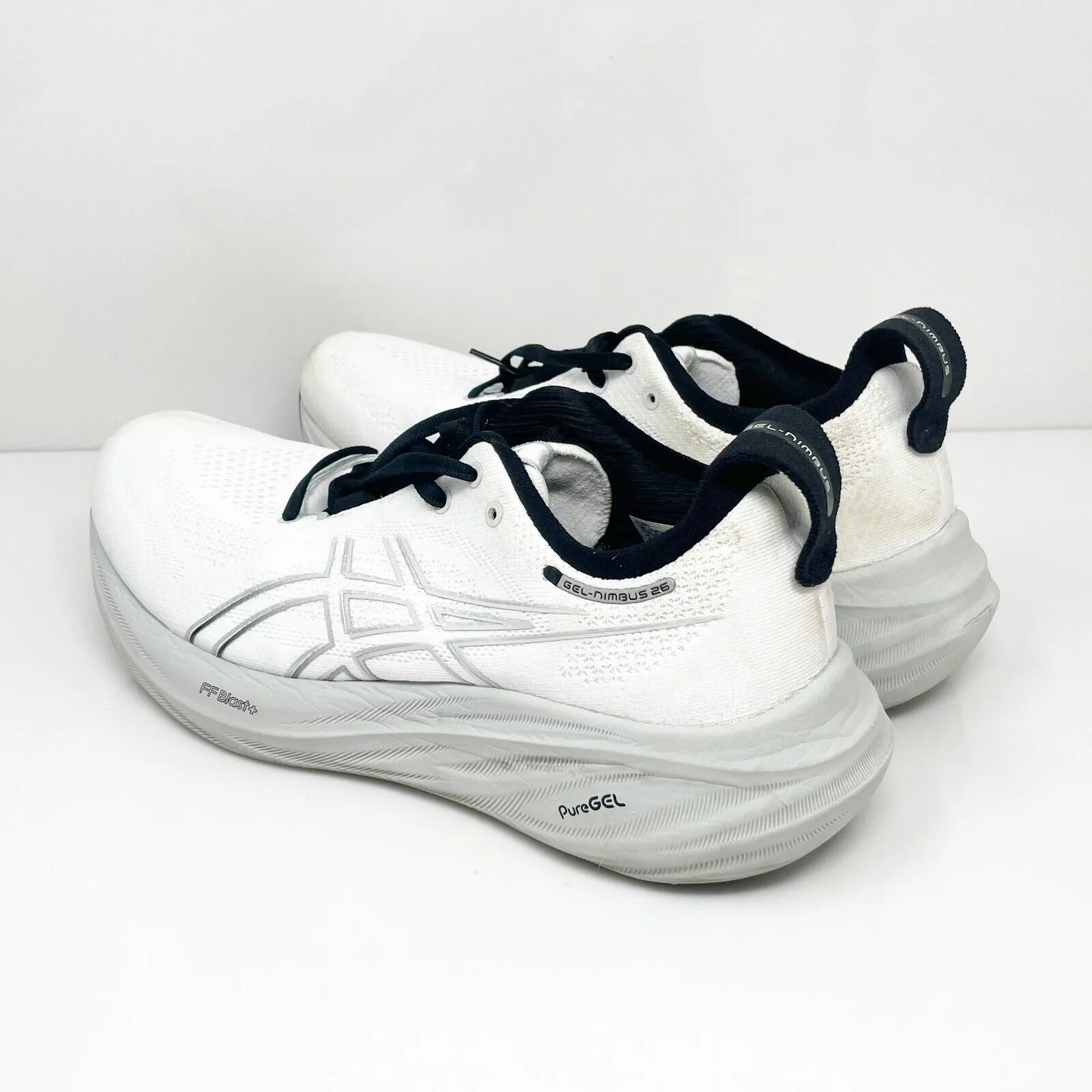 Asics Mens Gel Nimbus 26 1011B893 White Running Shoes Sneakers Size 9