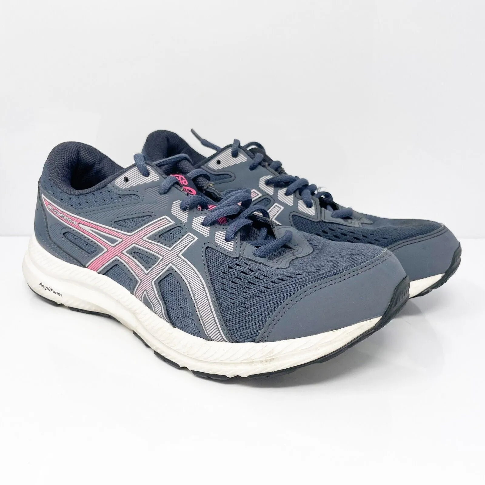 Asics Womens Gel Contend 8 1012B319 Gray Running Shoes Sneakers Size 9 W