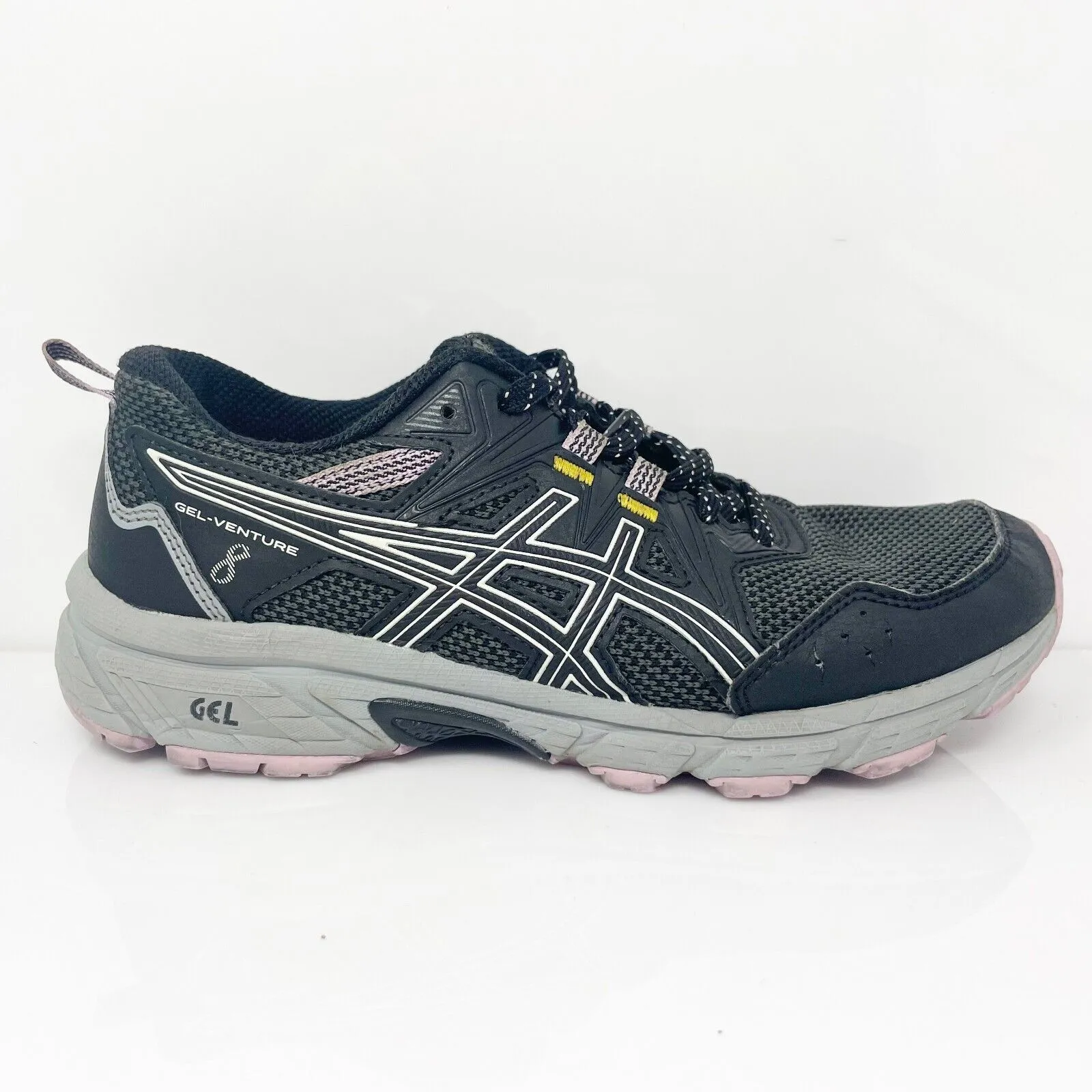 Asics Womens Gel Venture 8 1012A708 Black Running Shoes Sneakers Size 6