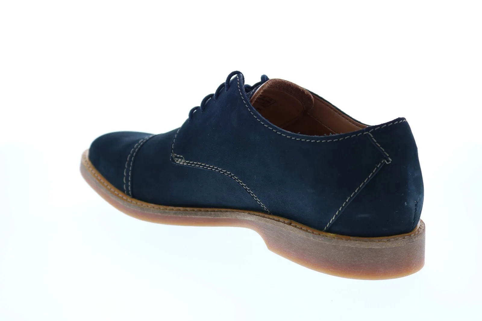 Atticus Cap 26145342 Blue Nubuck Cap Toe Oxfords for Men by Clarks