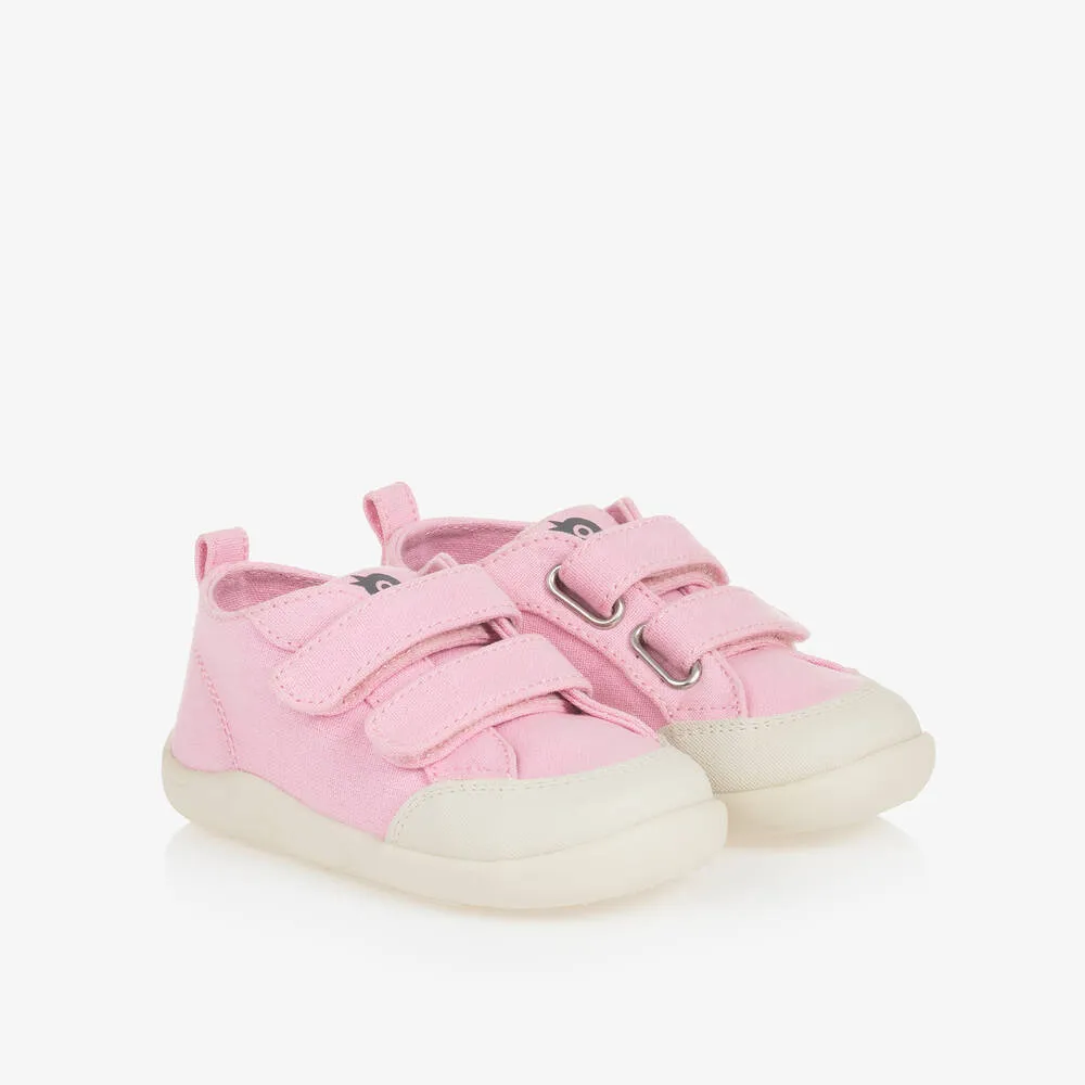 Baby Girls Pink Canvas Trainers