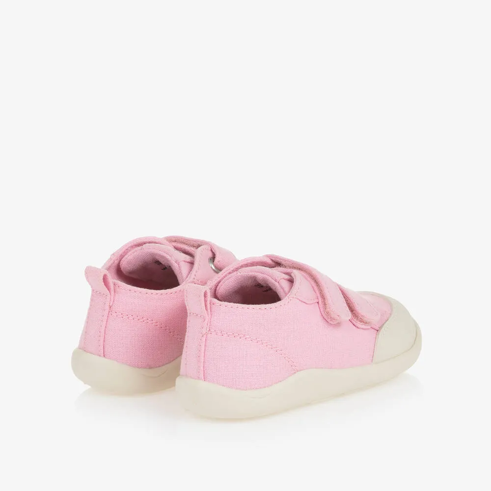 Baby Girls Pink Canvas Trainers