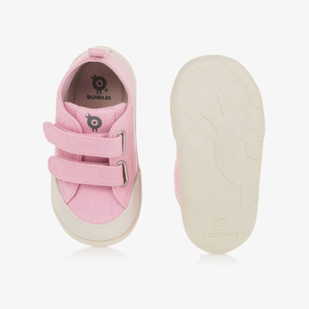 Baby Girls Pink Canvas Trainers