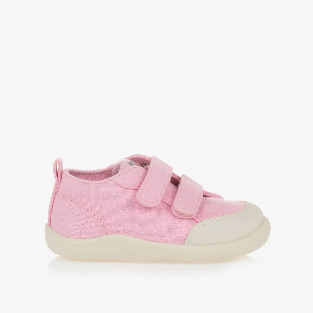 Baby Girls Pink Canvas Trainers