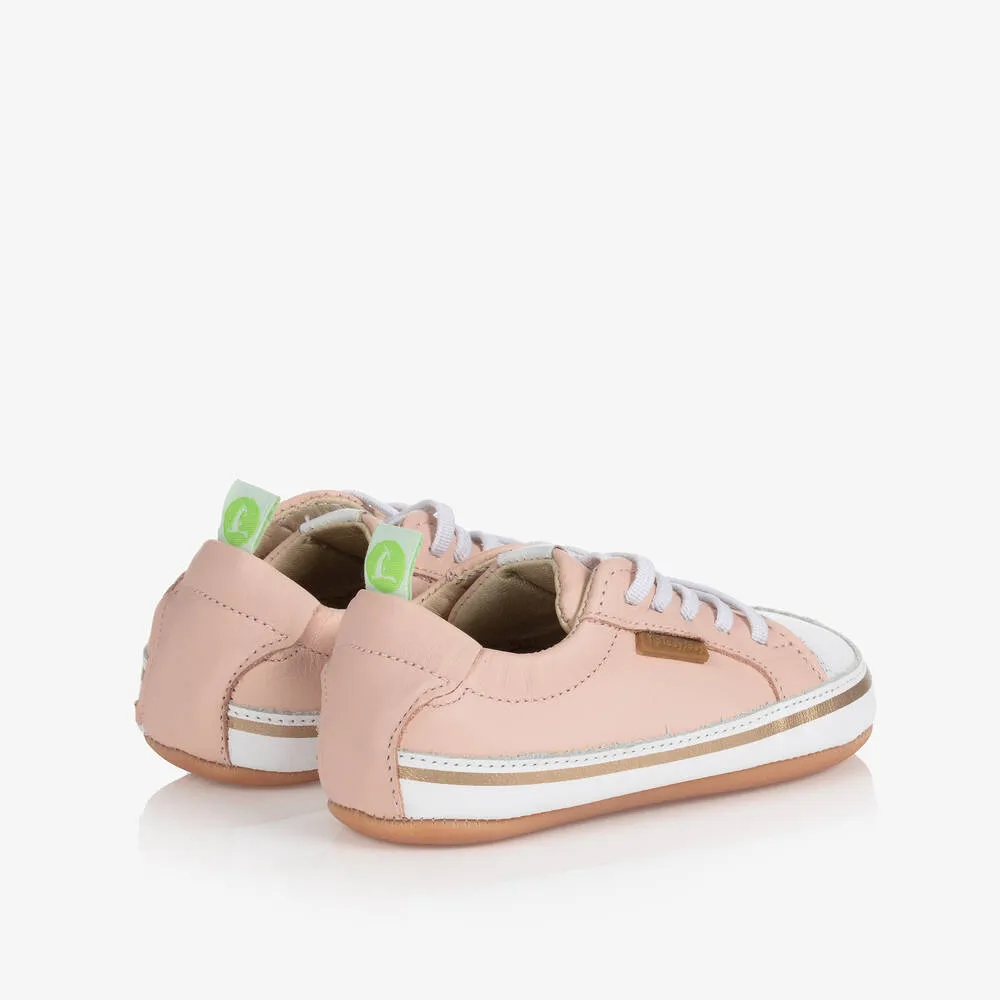 Baby Girls Pink Leather Trainers