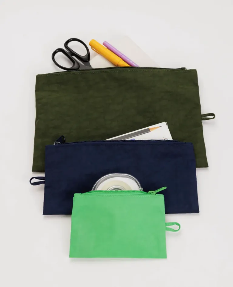 Baggu Flat Pouch Set- Marine