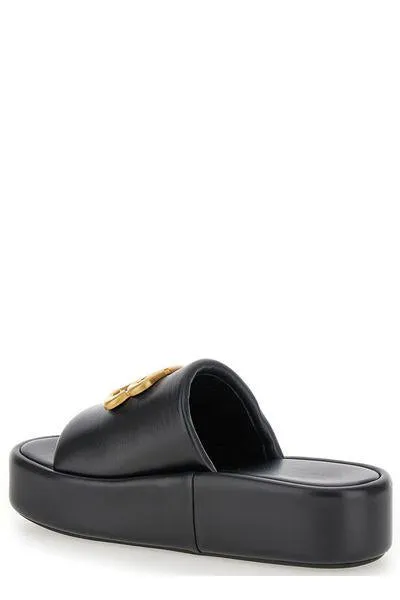 Balenciaga Women's Black Leather Moccasins with 5cm Heel - SS24 Collection