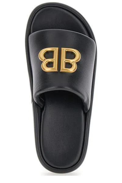 Balenciaga Women's Black Leather Moccasins with 5cm Heel - SS24 Collection