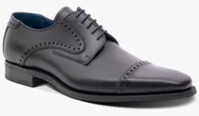 Barker Stewart Black Calf Toe-Cap Shoe