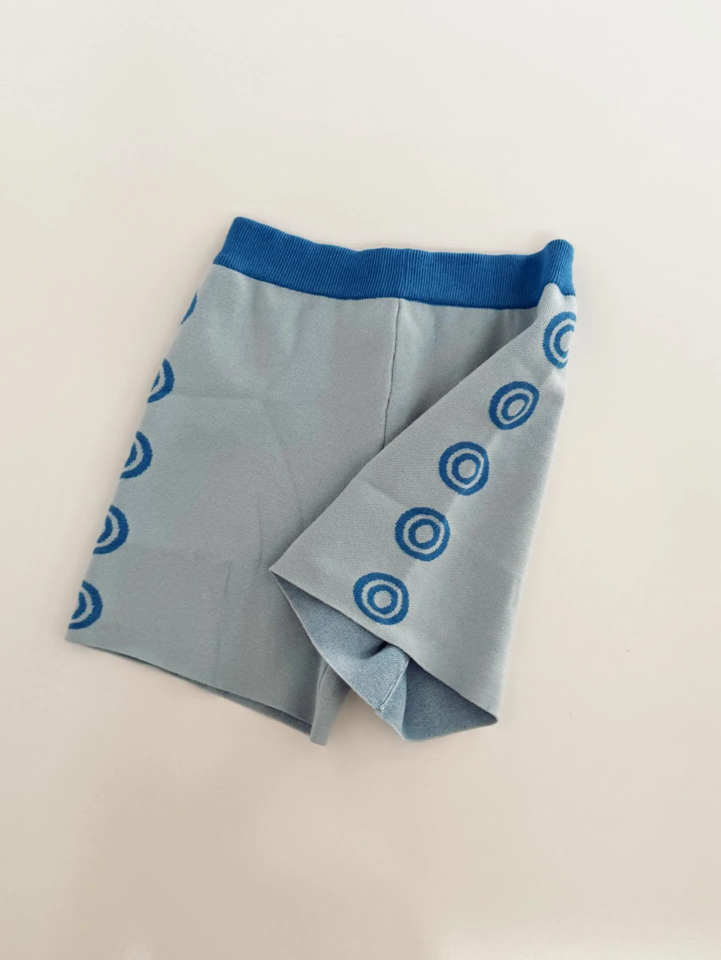 BB womens knit shorts - light blue/blue