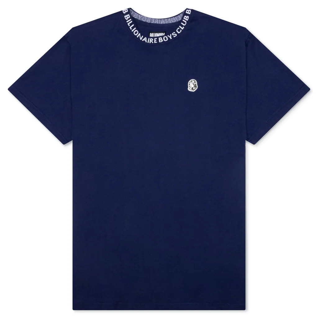 BB Wrapped Short Sleeve Knit in Blue Depths