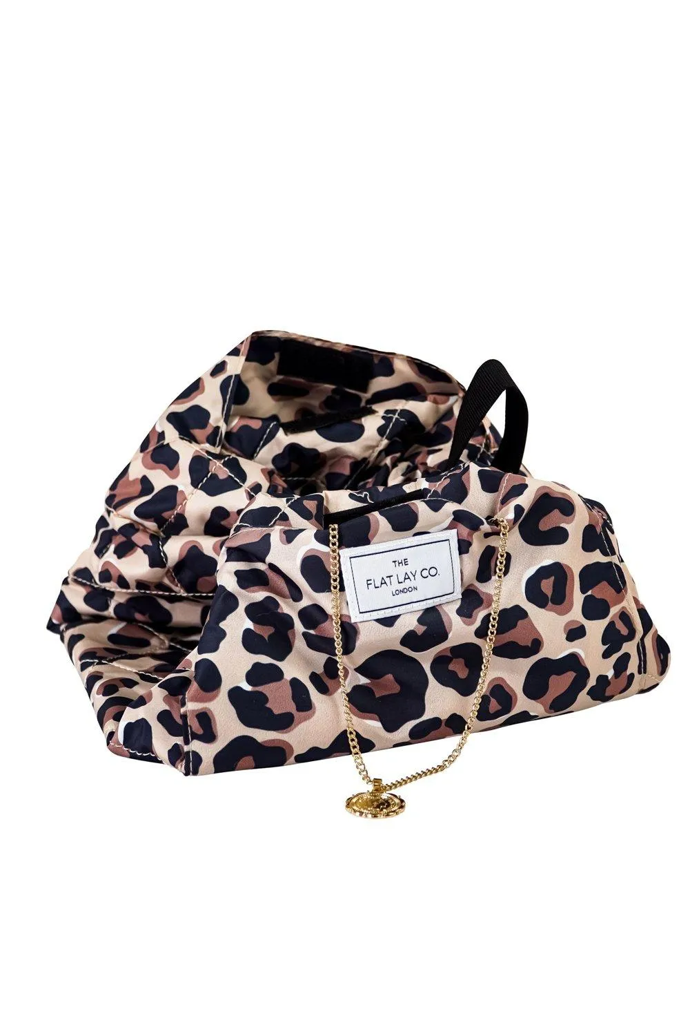 Beauty Tools | XXL Leopard Open Flat Makeup Bag | The Flat Lay Co