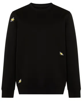 Bee Embroidered Sweatshirt Black