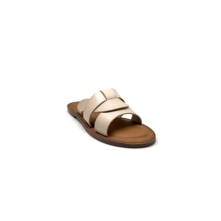 Beige Donna Ciabatta Flat - 79386 Refresh