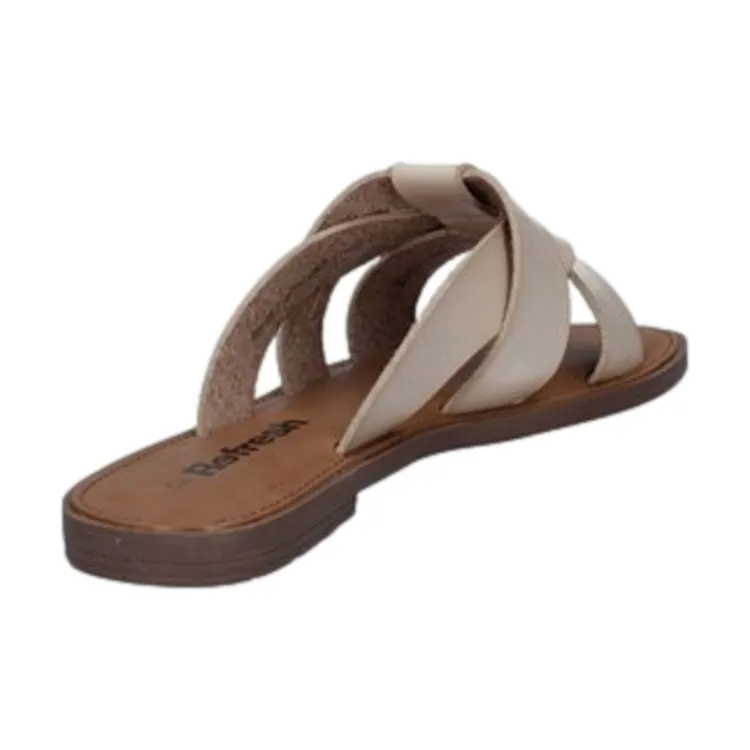 Beige Donna Ciabatta Flat - 79386 Refresh