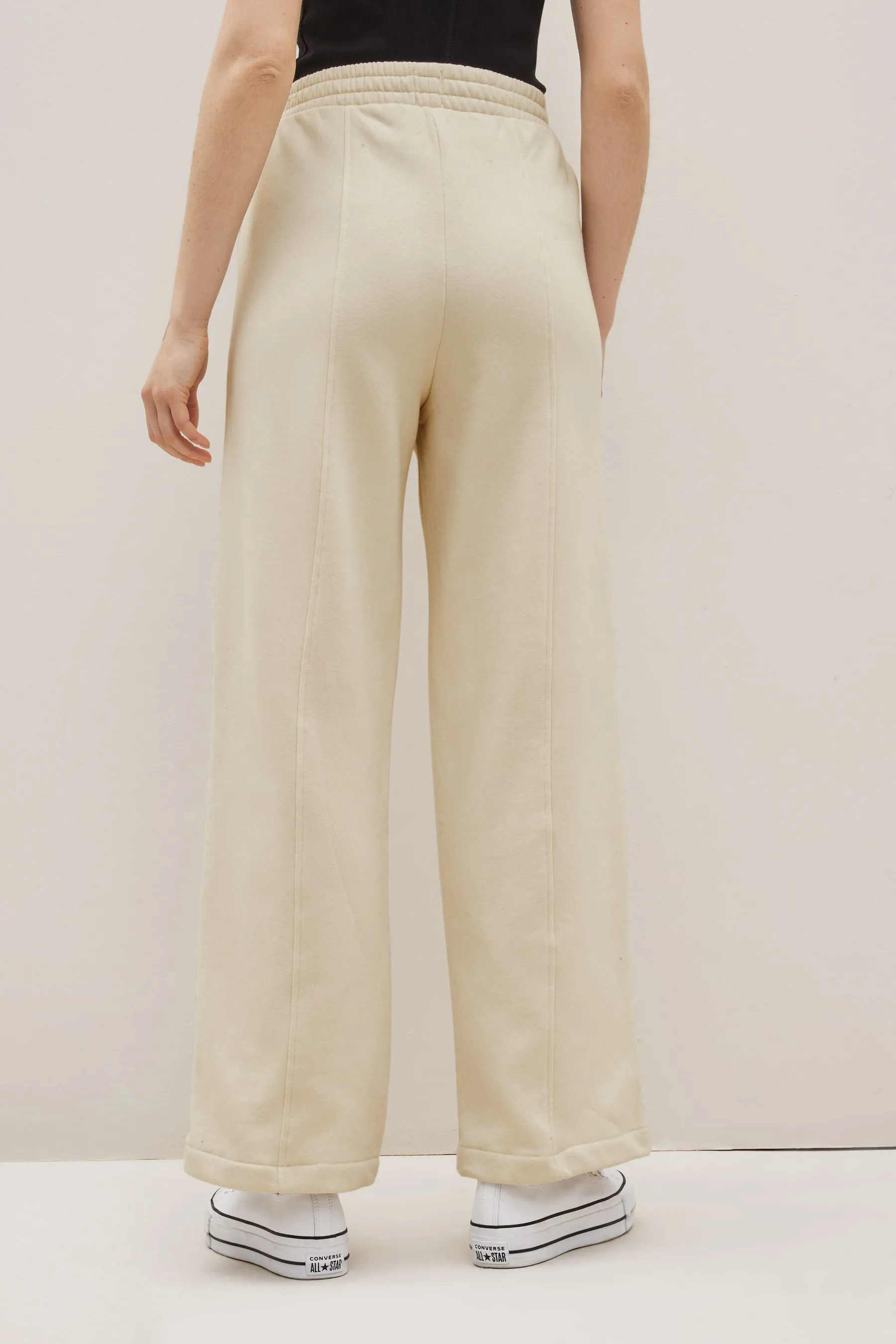 Beige Vintage Arch Logo Wide Leg Joggers