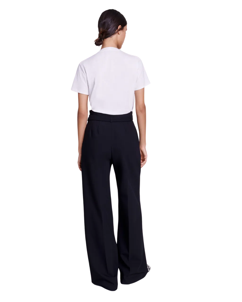 Belted Wide-Leg Pants