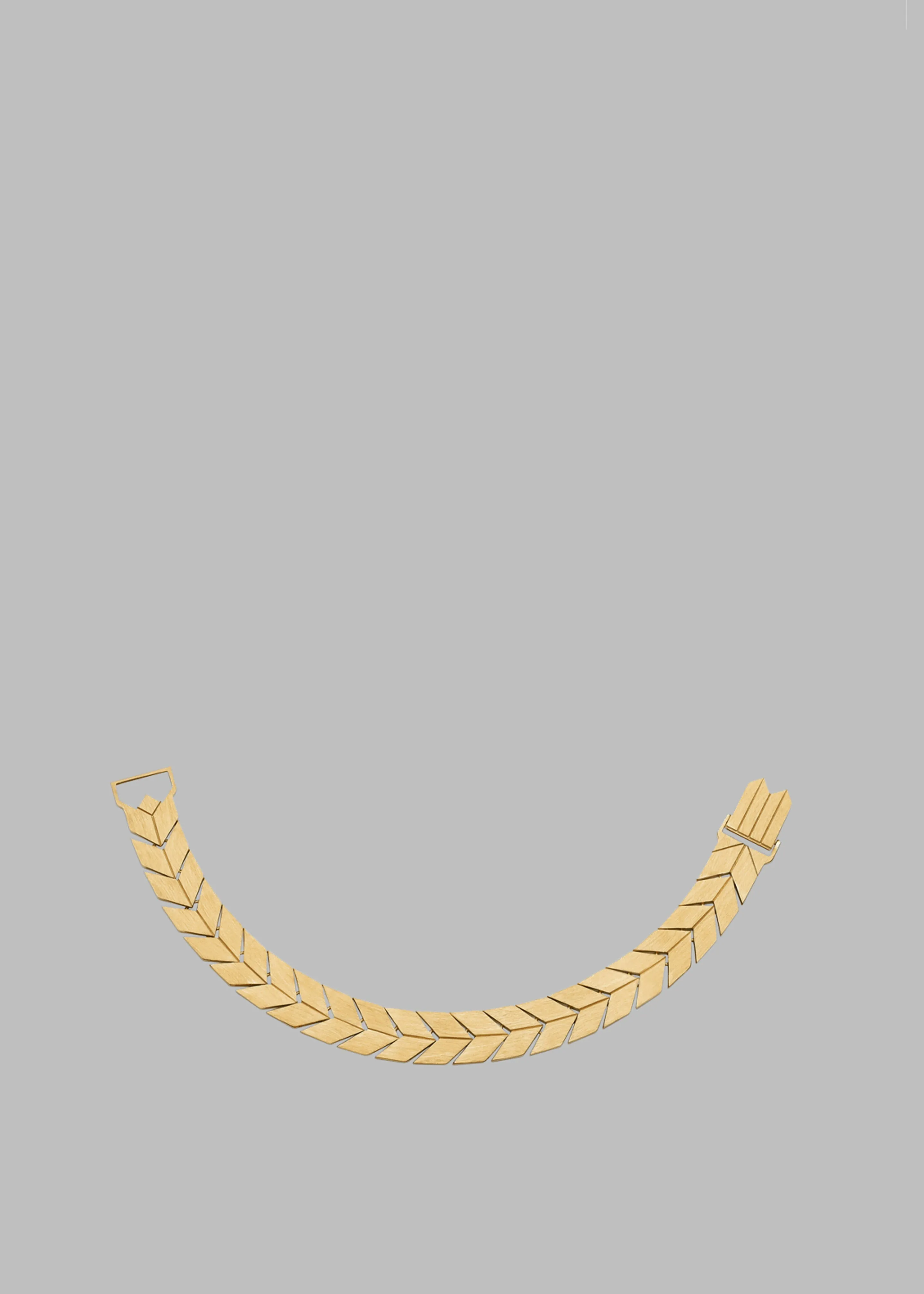 Bevza Flat Spikelet Bracelet - Gold