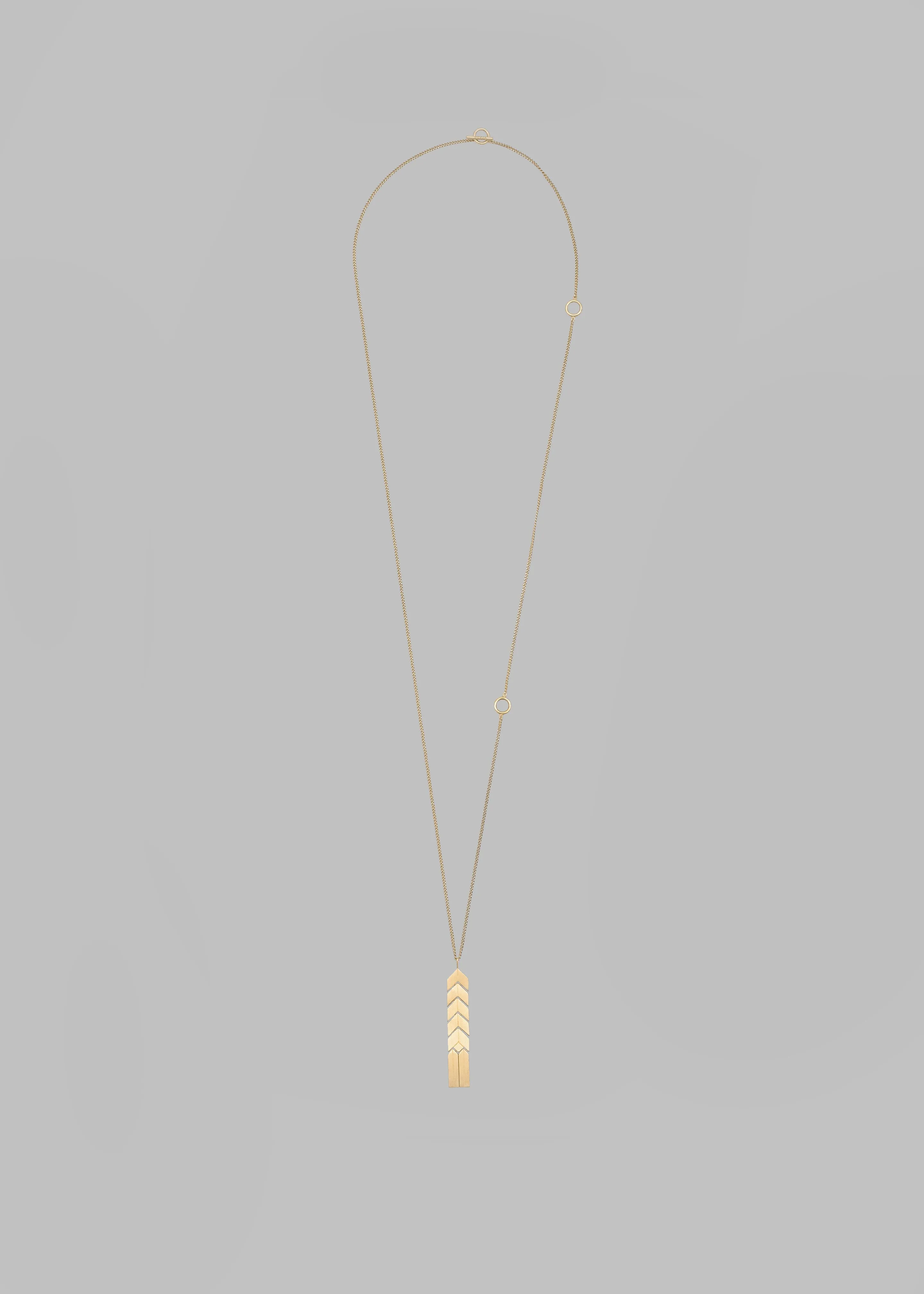 Bevza Flat Spikelet Pendant - Gold