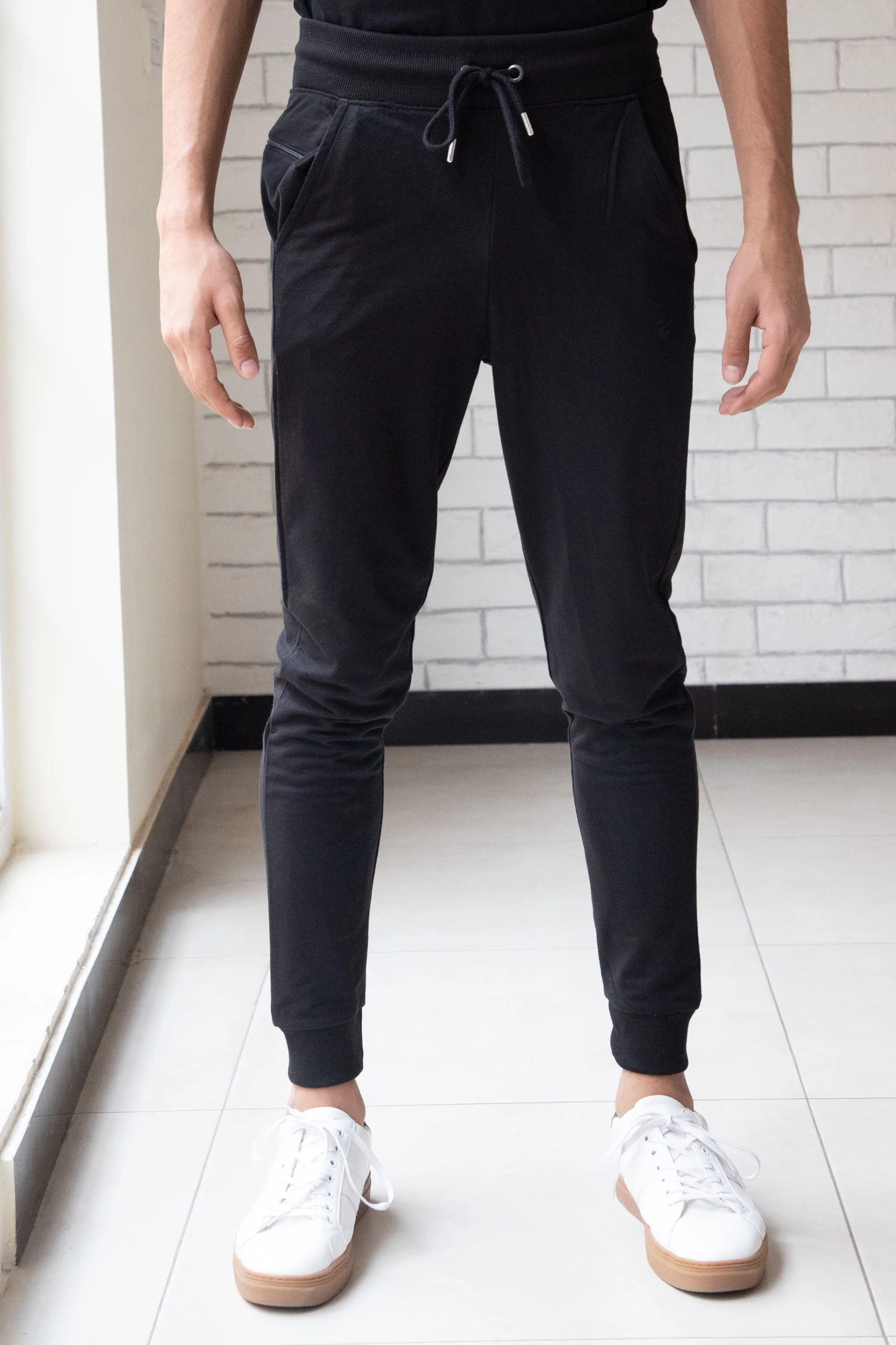 Black Cuffed Joggers