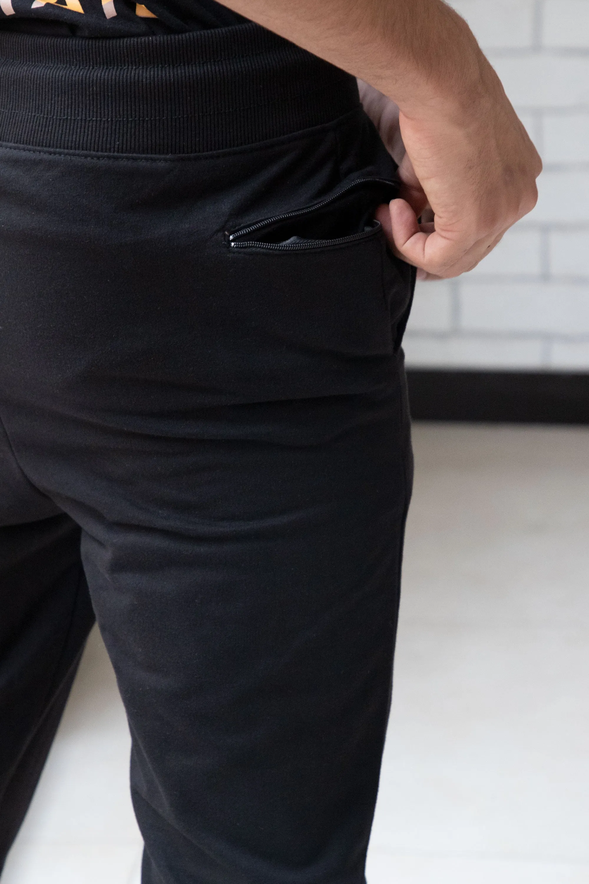 Black Cuffed Joggers